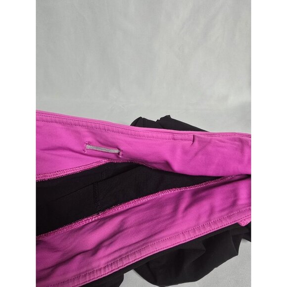 Lululemon Run: Fast And Free Crop Black / Pow Pink Size 10- 2012 Style - Picture 5 of 9